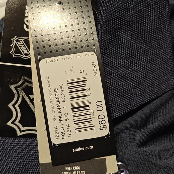 NWT NHL Avalanche Climachill Adidas shirt Small - Picture 5 of 6